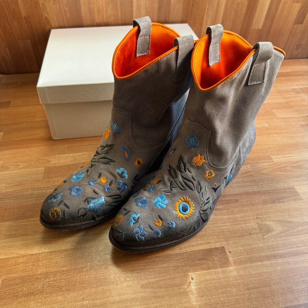 Strategia Roxana embroidered leather, cowboy boot, the shoebox, vero cuioio, 39 - Picture 16 of 16